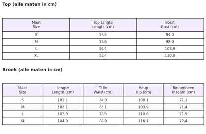 Bloementop met wijde broek set